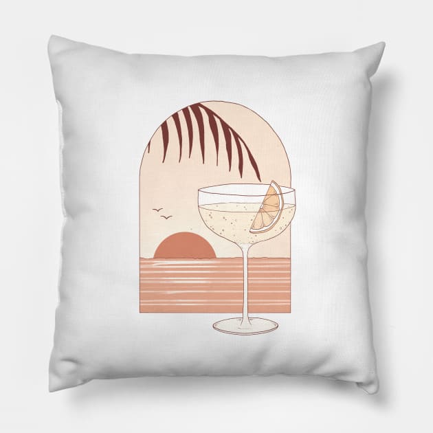 Sunset View Pillow by Barlena