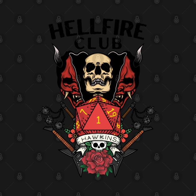 Hellfire Club - D20 - Guitars - Flails - Skull by Fenay-Designs