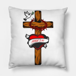 John 3:16 For God So Loved The World Pillow