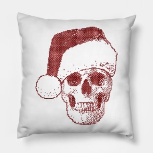 Santa Claus Hat Christmas Skull Fan Art Pillow