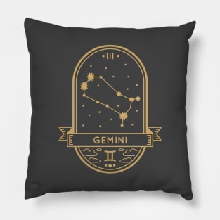 Gemini Gold Sigil Pillow