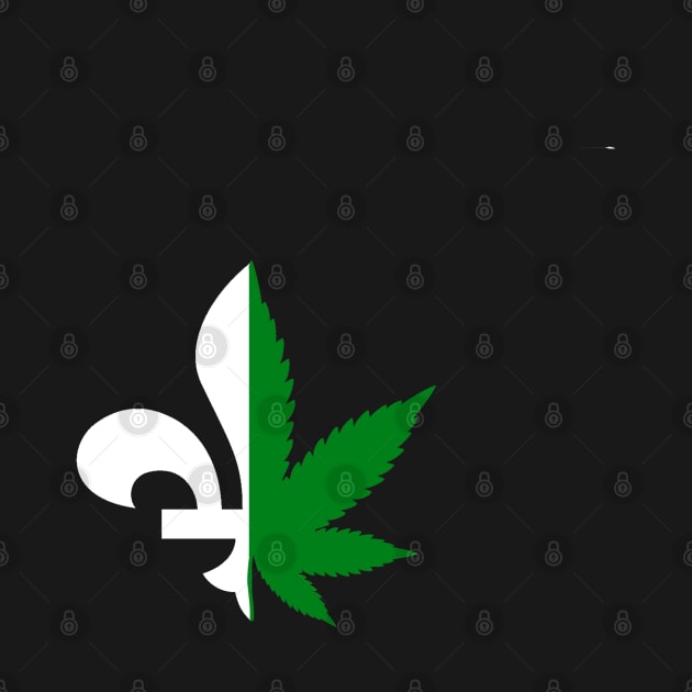 Fleur de lys cannabis quebec by JulieVie Design