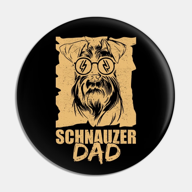 Schnauzer Dad Dog Owner Pin by Streetwear KKS