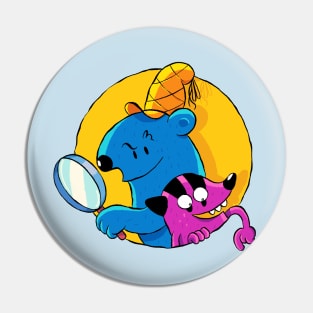 Detective Blue Bear Pin