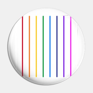 Narrow rainbow stripes Pin