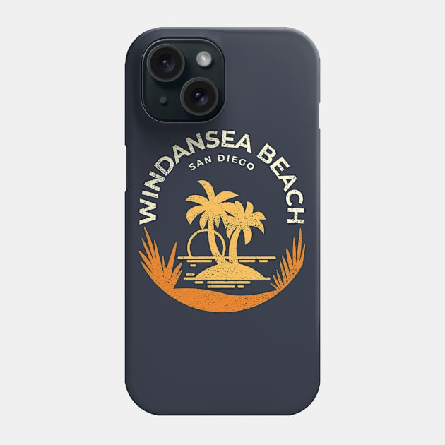 Windansea Beach San Diego California Vacation Resort Vintage Phone Case by Inspire Enclave