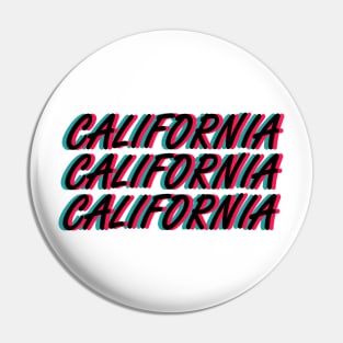 California Neon Tshirt Logo Pin