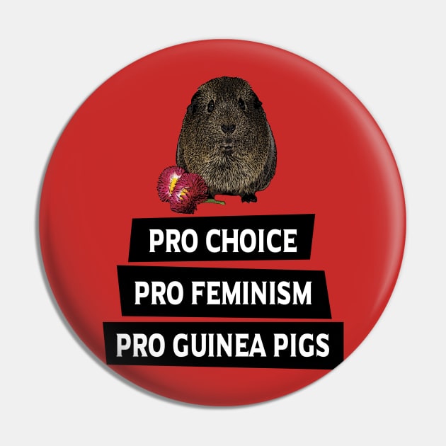 Pro Choice, Pro Feminism, Pro Guinea Pigs Pin by BasicBeach