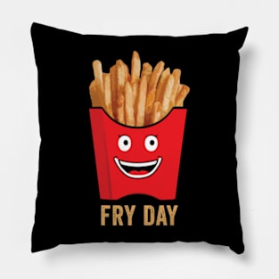 Fry Day Vibes Funny Kawaii French Fries Friday Weekend Teacher Pillow