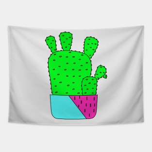 Cute Cactus Design #164: Big Cacti In Nice Planter Pot Tapestry