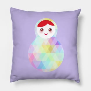 Russian dolls matryoshka (rhombus rainbow) Pillow