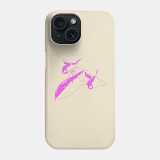 Lockheed SR-71 Blackbird - Pink Design Phone Case