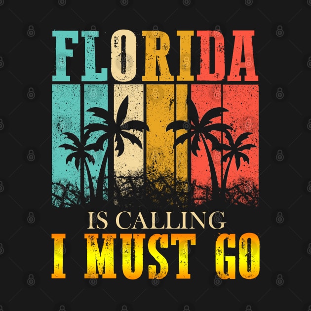 Florida Is Calling I Must Go Funny Summer Beach Trip Sunset by AE Desings Digital