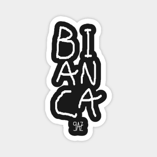 Name Bianca for black background by 9AZ Magnet