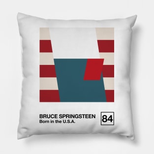 Born in the USA / Minimalist Style Graphic Artwork Design Pillow