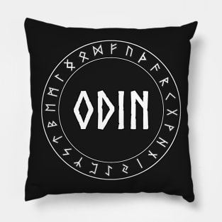 Odin Norse God with Runes Pillow