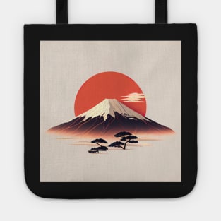 Mount Fuji Illustration Minimalist Design Tote