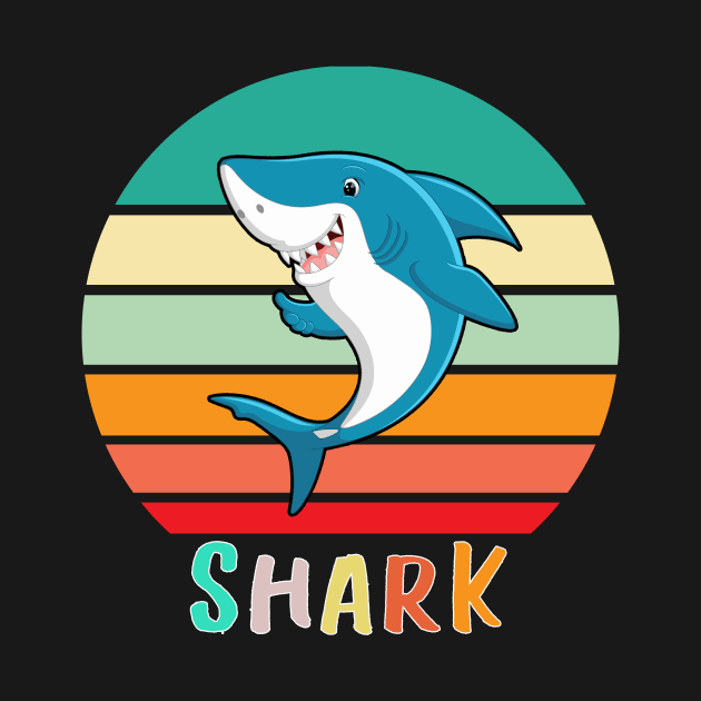 Vintage Retro Shark by adrinalanmaji