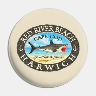 Red River Beach, Harwich, Massachusetts (Cape Cod) Great White Shark Pin