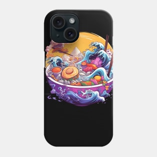 Great Wave Ramen Soup Bowl Phone Case