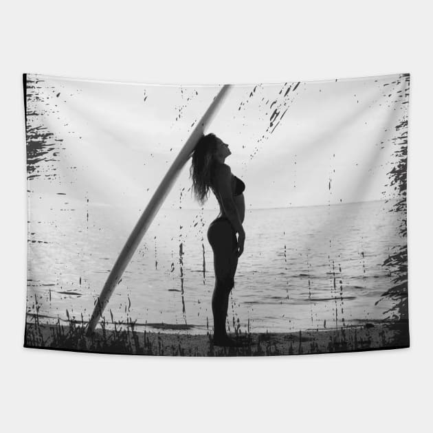 Surfer Girl Tapestry by potch94