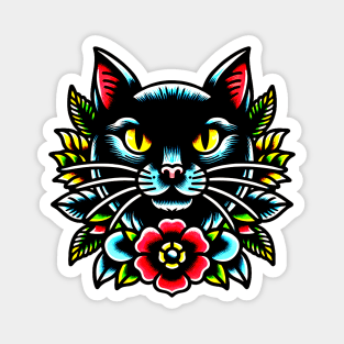 Black Cat Flash art Magnet