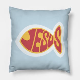 Jesus Fish 1980s Pillow