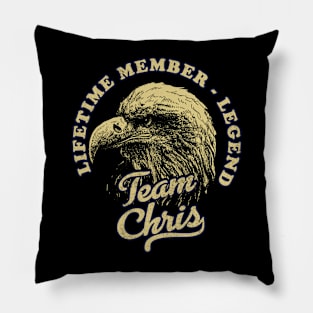 Chris Name - Lifetime Member Legend - Eagle Pillow