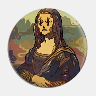 Wiggly Mona Lisa Pin