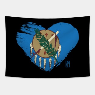 U.S. State - I Love Oklahoma - Oklahoma Flag Tapestry