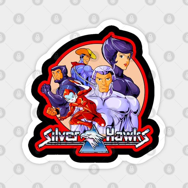 80s Cartoon SilverHawks Magnet by Niko Neon