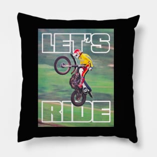 Vintage Motocross Le's Ride Pillow