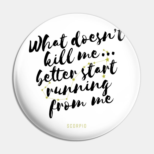 Scorpio Zodiac Funny Pin by StarSignPrints