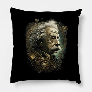 Einstein steampunk Pillow