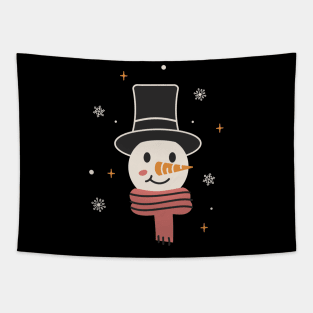 Happy snowman winter Tapestry