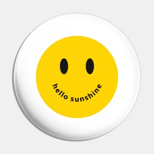 hello sunshine, smiling sun face, happy smiley Pin