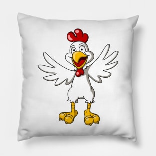 Happy Cartoon Chicken Pillow