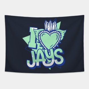 I Love Jays Blue Mint Tapestry