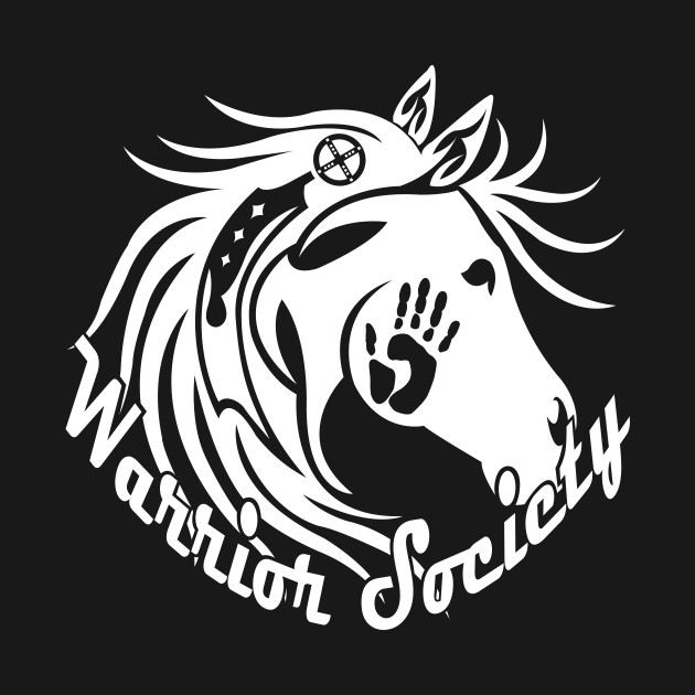 Warrior Society (Horse White) by melvinwareagle