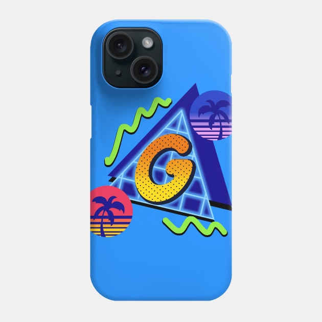 initial Letter G - 80s Synth Phone Case by VixenwithStripes