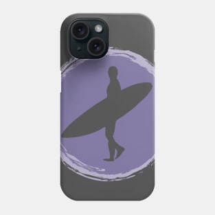 Surfer Silhouette in a Wave Phone Case