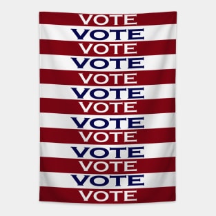 VOTE Red White Blue Tapestry