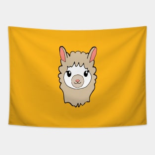 Cute Llama Drawing Tapestry