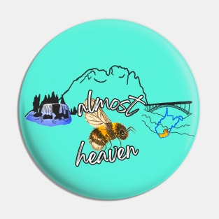 West Virginia Honey Bee Pin