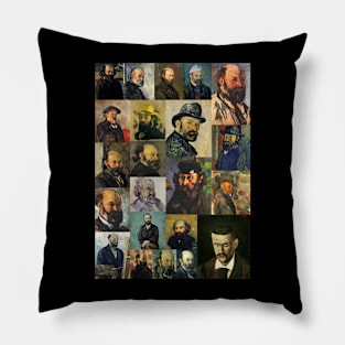 Cezanne Self-Portrait Collage Pillow