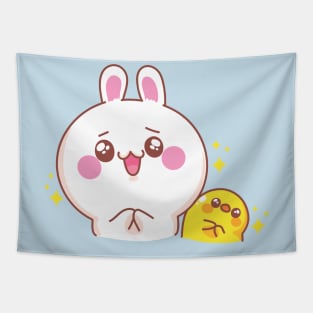 Happy Cute Bunny Tapestry