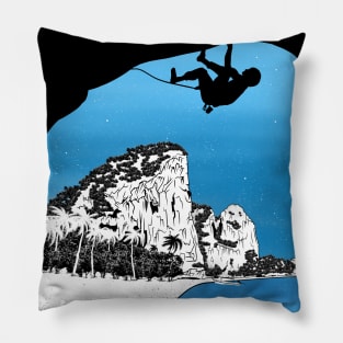 Rock climbing Thailand Pillow