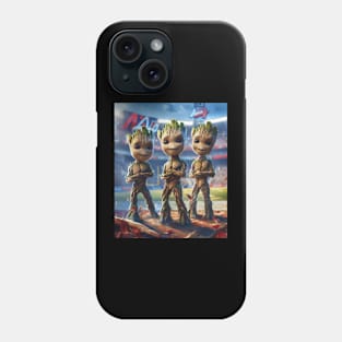 Groot Vs Atlanta Braves Swing Sprouts Phone Case