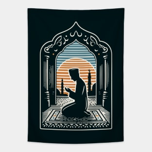 Muslims pray Tapestry