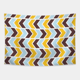 70s Vintage Yellow Arrow Optical Illusion Pattern Tapestry